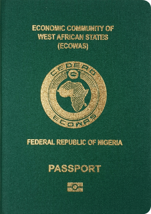 Nigeria passport cover
