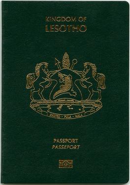 Lesotho passport cover