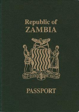 Zambia passport cover