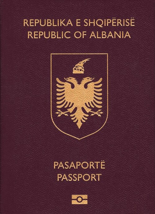 Albania passport cover