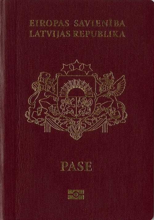 Latvia passport cover