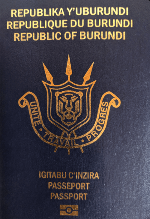 Burundi passport cover