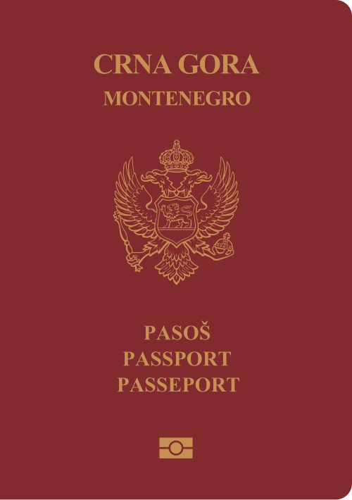 Montenegro passport cover