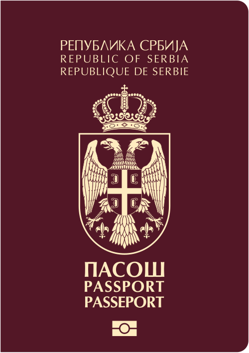 Serbia passport cover