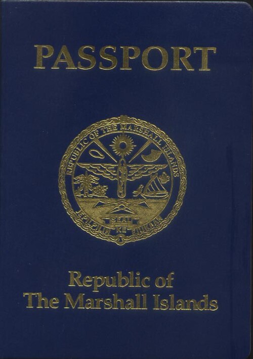 Marshall Islands passport cover
