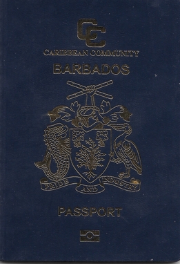 Barbados passport cover