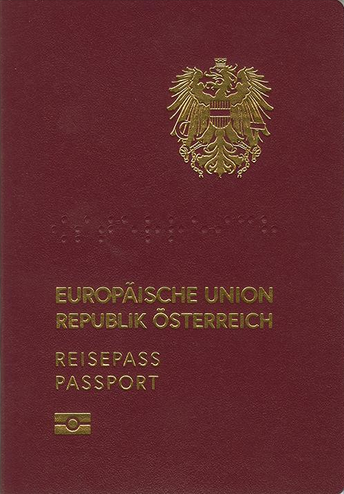 Austria passport cover
