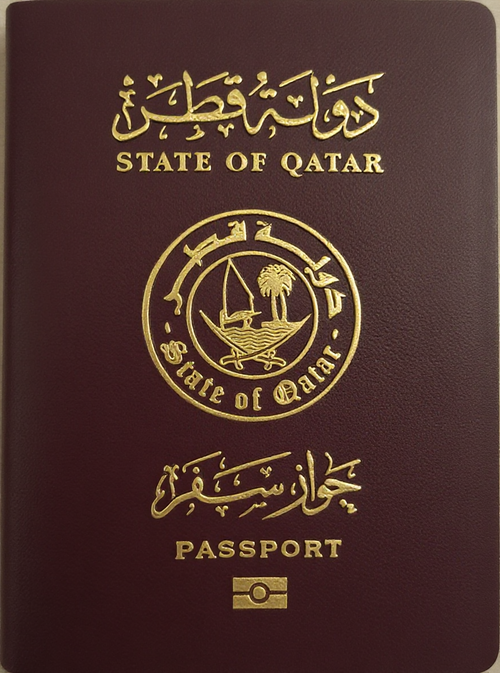 Qatar passport cover
