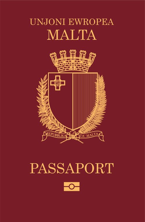 Malta passport cover