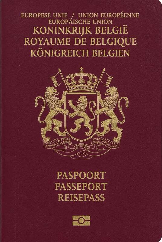 Belgium passport cover